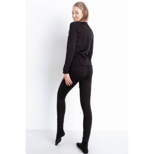 0310-1 чорна жіноча термобілизна (5'TH AVENUE, байка, 4 од. розміри норма: 42. 44. 46. 48)
