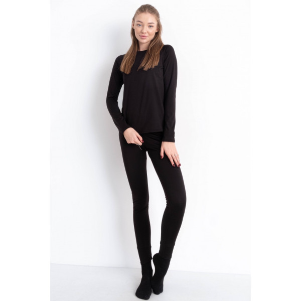 0310-1 чорна жіноча термобілизна (5'TH AVENUE, байка, 4 од. розміри норма: 42. 44. 46. 48)