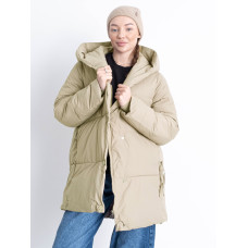 0702-3 бежева жіноча куртка (синтепон, 4 од. розміри норма: M. L. XL. 2XL)