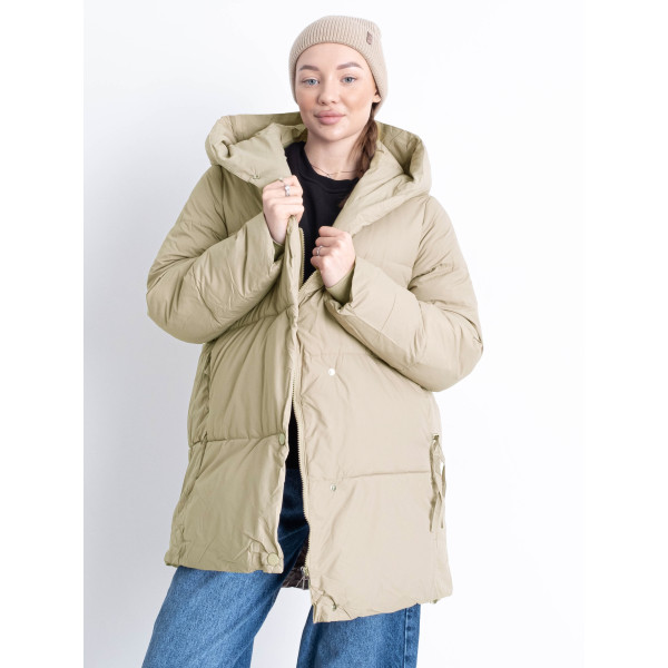 0702-3 бежевая женская куртка (синтепон, 4 ед. размеры норма: M. L. XL. 2XL)
