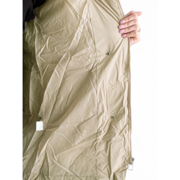 0702-3 бежевая женская куртка (синтепон, 4 ед. размеры норма: M. L. XL. 2XL)