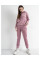 5085-41 РОЖОВИЙ спортивний костюм жіночий велюровий (4 од.розміри: S.M.L.XL)