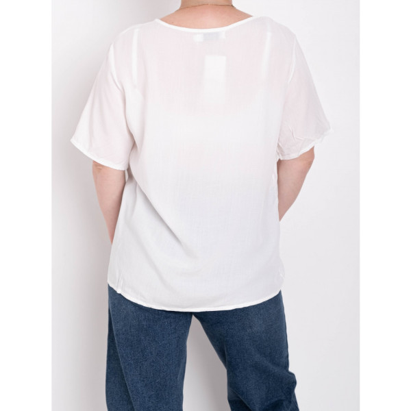 0207-10 * біла жіноча футболка (коттон 65%, поліестер 35%, 8 од. розміри батал: XL-4XL, повторюються) видача наступного дня