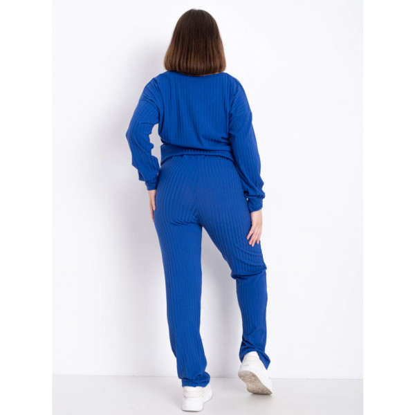 16780-2 синій жіночий костюм (SARA, трикотаж, 2 од. розміри напівбатал: 46/48, 50/52)