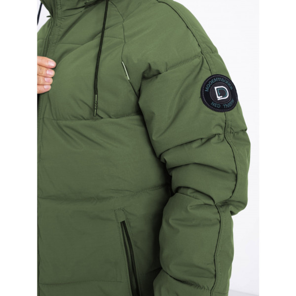 7100-35 хакі чоловіча тепла куртка (5од, розміри напівбатал: 52. 54. 56. 58. 60)