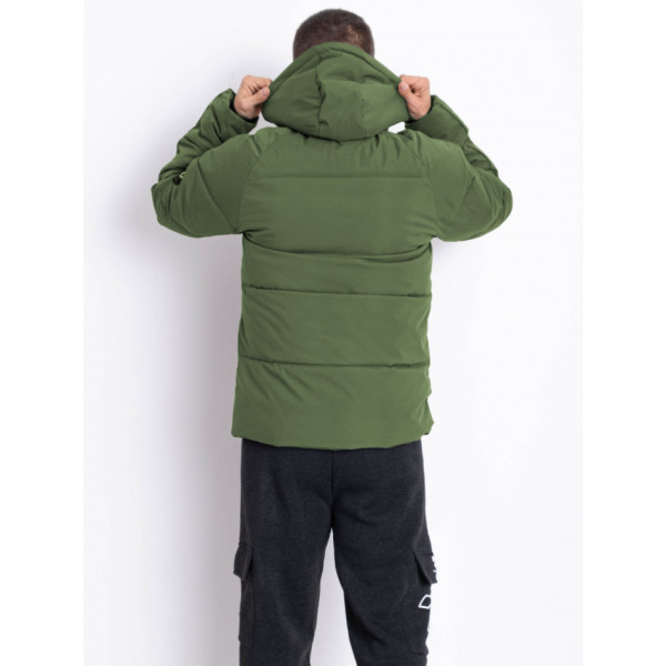 7100-35 хакі чоловіча тепла куртка (5од, розміри напівбатал: 52. 54. 56. 58. 60)