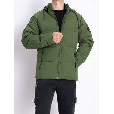 7100-35 хакі чоловіча тепла куртка (5од, розміри напівбатал: 52. 54. 56. 58. 60)
