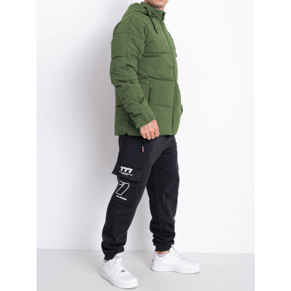 7100-35 хакі чоловіча тепла куртка (5од, розміри напівбатал: 52. 54. 56. 58. 60)