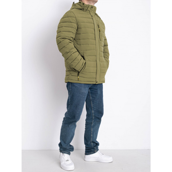 0001-4 оливкова чоловіча тепла куртка (5 од., розміри норма: 48. 50. 52. 54. 56)