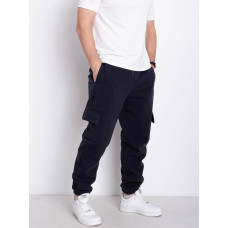 9997-23 сині чоловічі спортивні штани (AOLONG. технітка на флісі, не кашлатиться, 3ед, розміри норма: XL. 2XL. 2XL)