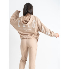 0542-32 світло-бежевий жіночий спортивний костюм (5'TH AVENUE, 3 од. розміри норма: 42. 44. 46)