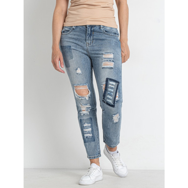 3198 блакитні жіночі джинси (4 од. розміри норма: M. L. XL. 2XL)