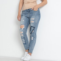 3198 голубые женские джинсы (4 ед. размеры норма: M. L. XL. 2XL)