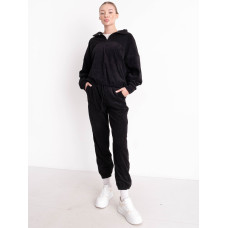 4518-1 YOLA ЧОРНИЙ спортивний костюм вельветовий жіночий (4 од.розміри: S.M.L.XL)