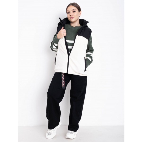 2305-103 белая женская жилетка (синтепон, 3 ед. размеры полубатал: 3XL. 3XL. 4XL)
