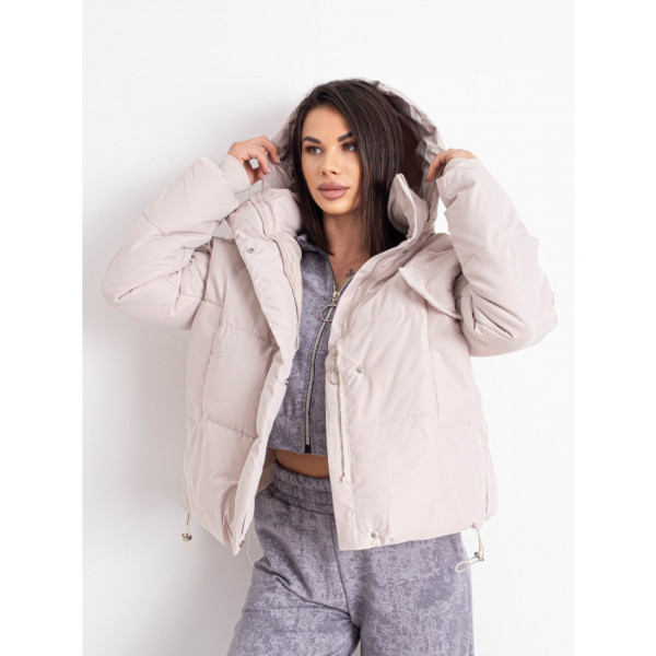 0235-100 молочна жіноча куртка (5 од. розміри норма: M. L. XL. 2XL. 3XL)