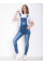 0904 синій жіночий джинсовий комбінезон (стрейчевий, 5 од. розміри норма: S. S. M. L. XL)