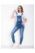 0904 синій жіночий джинсовий комбінезон (стрейчевий, 5 од. розміри норма: S. S. M. L. XL)