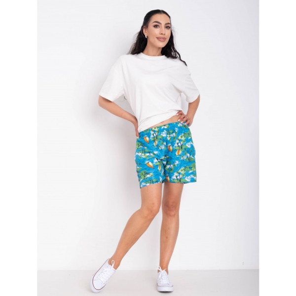 6620 голубые женские шорты (5 ед. размеры на бирке: XL. XL. 5XL. 5XL. 5XL, маломерят)