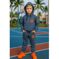 7004-5 синий подростковый спортивный костюм из турецкой двунитки (YOLA, на 8-12 лет, 5 ед. размеры подросток: 128. 134. 140. 146. 152)
