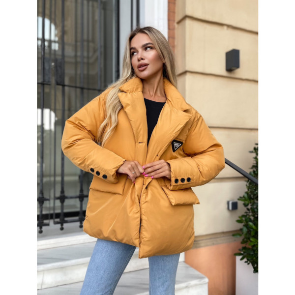 8020-8 жовта жіноча куртка ( Trend. на синтепоні, 2 од. розміри норма: M. L)