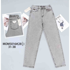 5016 # сірі жіночі джинси мом (VINDASION, стрейчові, 6 од. розміри батал: 31. 32. 33. 34. 36. 38) видача наступного дня