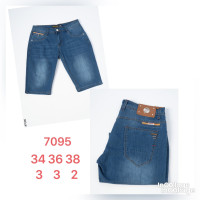 7095 # синие мужские джинсовые шорты (стрейч, 8 ед. размеры полубатал: 34. 34. 34. 36. 36. 36. 38. 38) выдача на следующий день