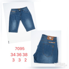 7095 # сині чоловічі джинсові шорти (стрейч, 8 од. розміри напівбатал: 34. 34. 34. 36. 36. 36. 38. 38) видача наступного дня