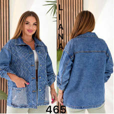 0465 # блакитна жіноча джинсова сорочка (стрейч-коттон, 6 од. розміри батал: 2XL. 3XL. 4XL. 5XL. 6XL. 7XL) видача наступного дня