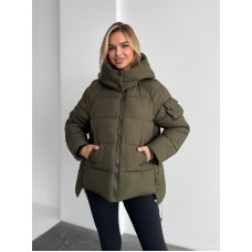 0766-754 хакі жіноча зимова куртка (синтепон, 4 од. розміри норма: M. M. L. XL)