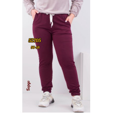 52705-55 * бордові жіночі спортивні штани (турецька двонитка, 5 од. розміри батал: 50. 52. 54. 56. 58) видача наступного дня