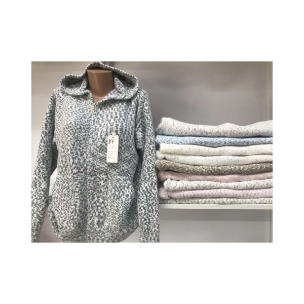 0087-99 мікс забарвлень жіноча кофта (10 од. універсальний батальний розмір: 52-56)