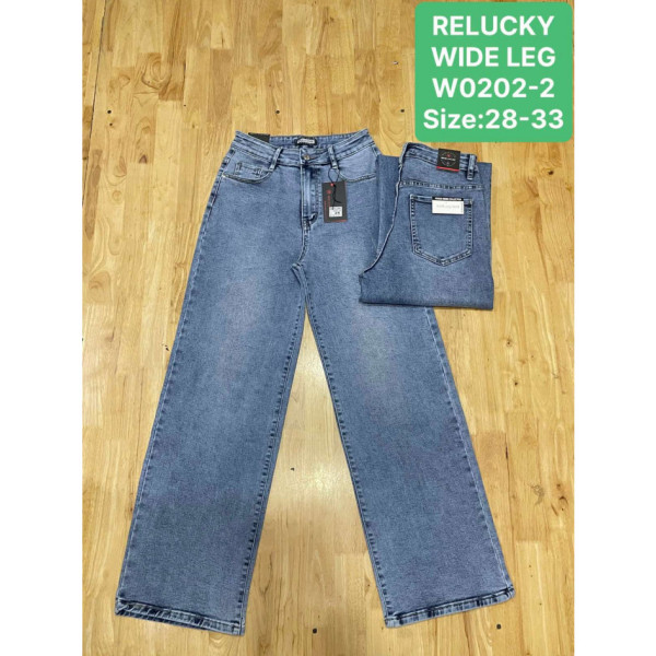0202-2# голубые женские джинсы (Relucky, 6 ед, размеры полубатал: 28-33) выдача на следующий день