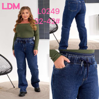 0249-1 # синие женские джинсы (LDM, 6 ед. размеры батал: 32. 34. 36. 38. 40. 42) выдача на следующий день