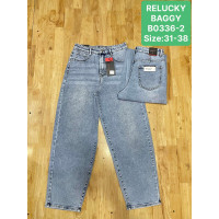 0336-2# серые женские джинсы багги (Relucky, 6 ед, размеры батал: 31-38) выдача на следующий день