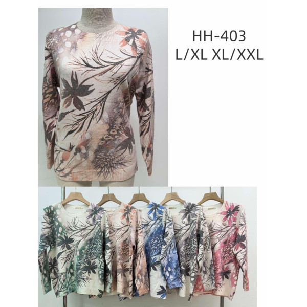 0403 мікс квітів жіночий светр (5 од., розміри напівбатал: L-XXL)