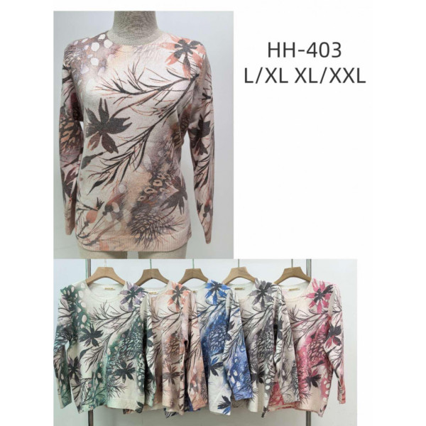 0403 мікс квітів жіночий светр (5 од., розміри напівбатал: L-XXL)