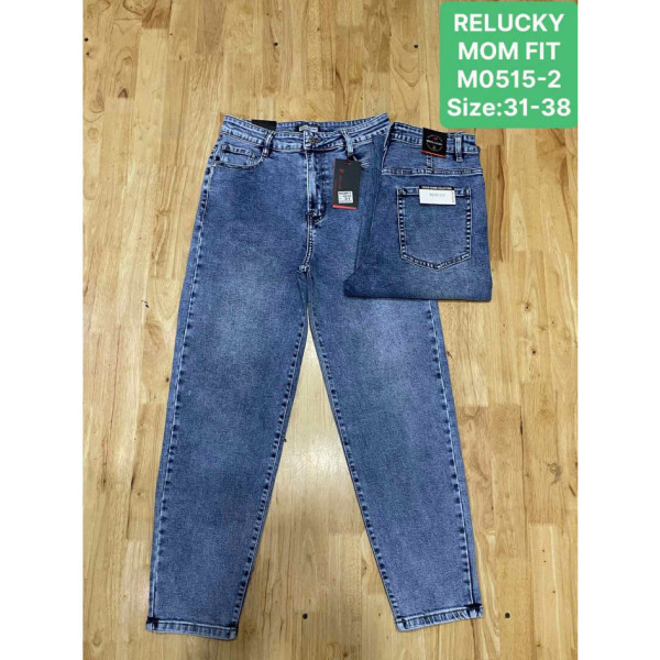 0515-2# блакитні жіночі джинси мом (6 од., розміри батал: 31-38) видача наступного дня