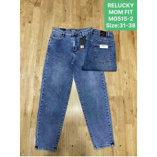 0515-2# блакитні жіночі джинси мом (6 од., розміри батал: 31-38) видача наступного дня