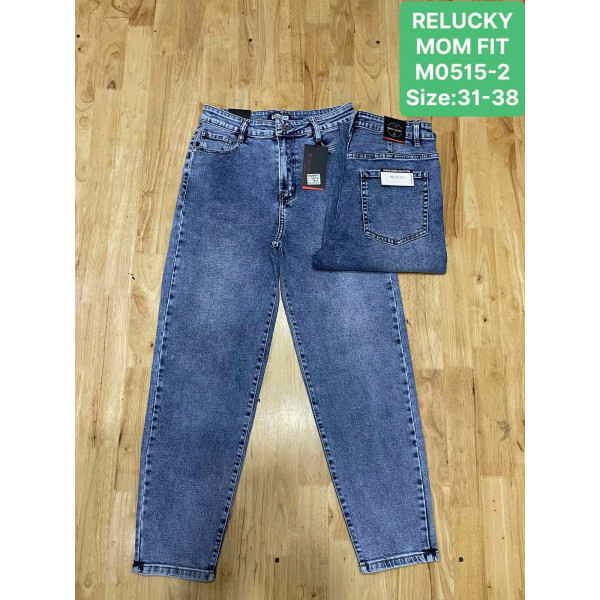 0515-2# блакитні жіночі джинси мом (6 од., розміри батал: 31-38) видача наступного дня