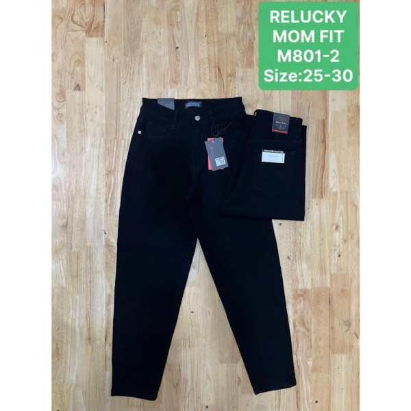 0801-2# чорні жіночі джинси мом (6 од., розміри норма: 25-30) видача наступного дня