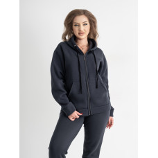 0638-612 сірий жіночий спортивний костюм (5'TH AVENUE, фліс, турецька тринитка, 1 од. розміри напівбатал: 50)