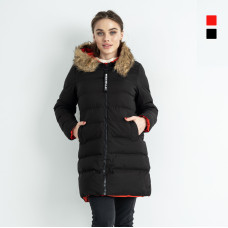 0818-555-15 * чорно-червона жіноча куртка (двостронова, з капюшоном, 6 од. розміри: M. L. XL.2XL. 3XL. 4XL) видача наступного дня