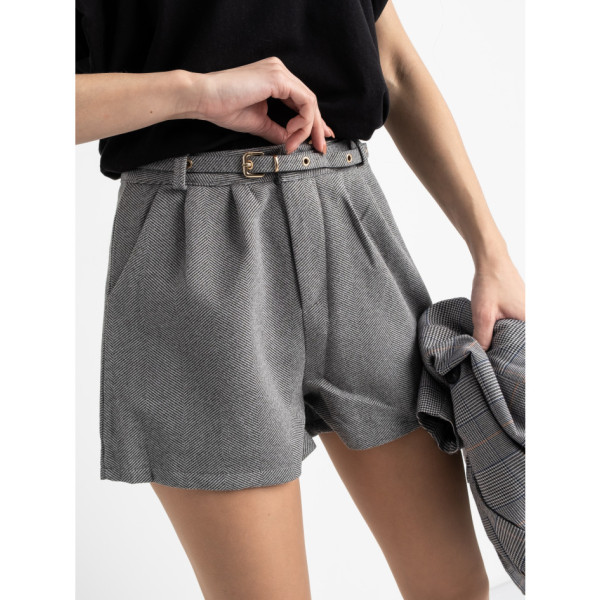 2801-3 сірі шорти твідові жіночі (3 од. розміри: S.M.L)