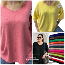 25200* мікс квітів жіночий светр (бавовна-кашемір, 6 од., розміри батал: 50-58) видача наступного дня