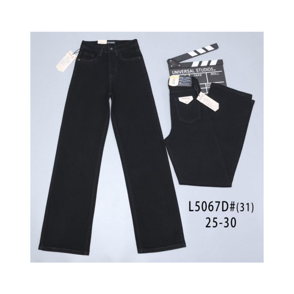 5067-1 # черные женские джинсы (VINDASION, 6 ед, размеры норма: 25-30) выдача на следующий день