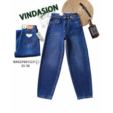 6015# сині жіночі джинси баггі (Vindasion, 6 од., розміри норма: 25-30) видача наступного дня