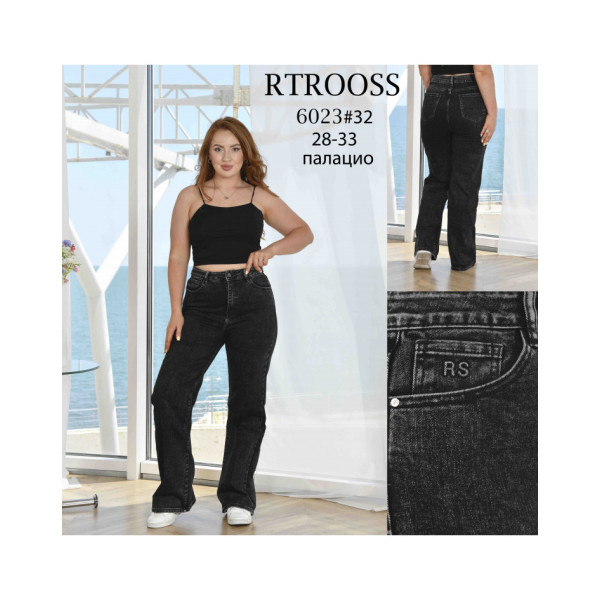 6023* темно сірі жіночі джинси палаццо (6 од., розміри напівбатал: 28-33) видача наступного дня