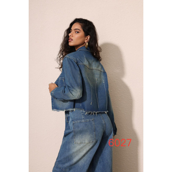 6027 * синя жіноча джинсова куртка (6 од. розміри норма: S-XL, повторюються) видача наступного дня