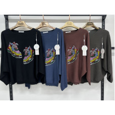 712405* мікс квітів жіночий кашеміровий светр (10 од., розміри напівбатал: 46-48 універсальний) видача наступного дня